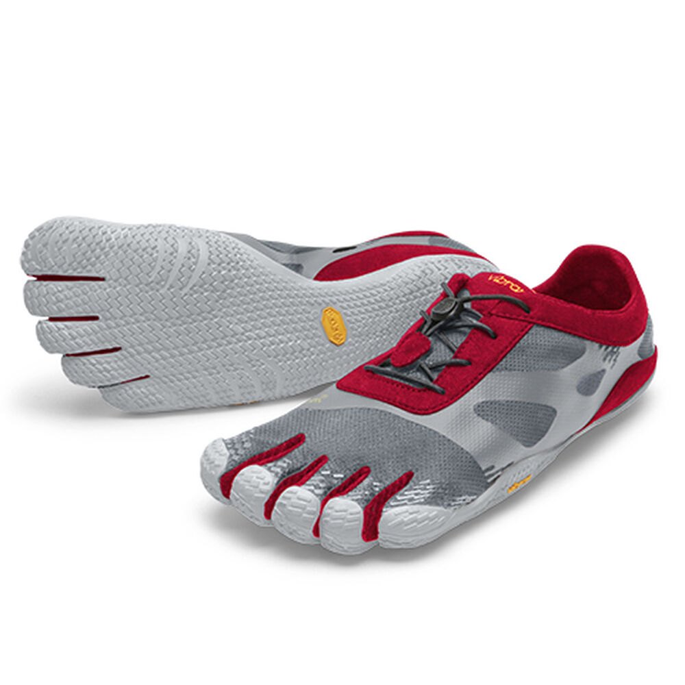 Vibram Five Fingers Mens Training Shoes - Grey/Red - KSO EVO - 04653-QLTG